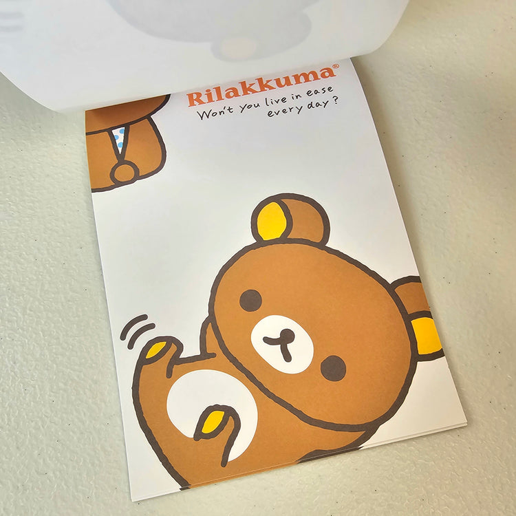 Rilakkuma Large Memo Pad Sticker Page Kawaii Stationery Notepad Collectible Used