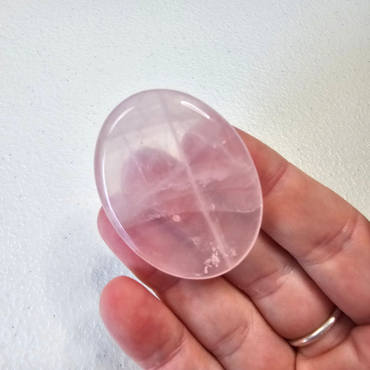 Rose Quartz Worry Pocket Stone Crystals BONUS INFO Card Gifts
