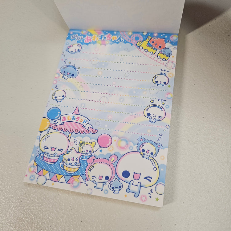 Awawa chan Large Memo Pad Rain Kawaii Stationery Notepad Collectible Gifts