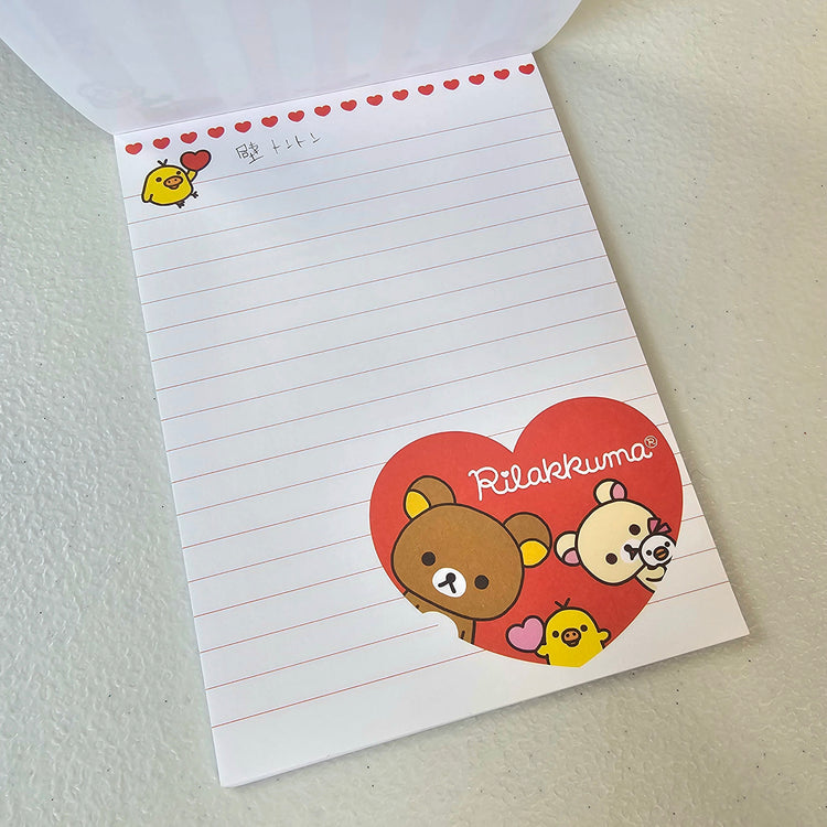 Rilakkuma Large Memo Pad Sticker Page Kawaii Stationery Notepad Collectible Used