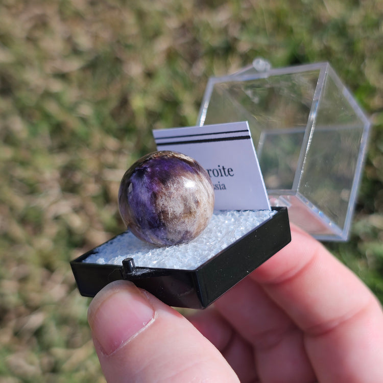 Charoite Crystals Minerals Thumbnails Natural Specimen Collectible
