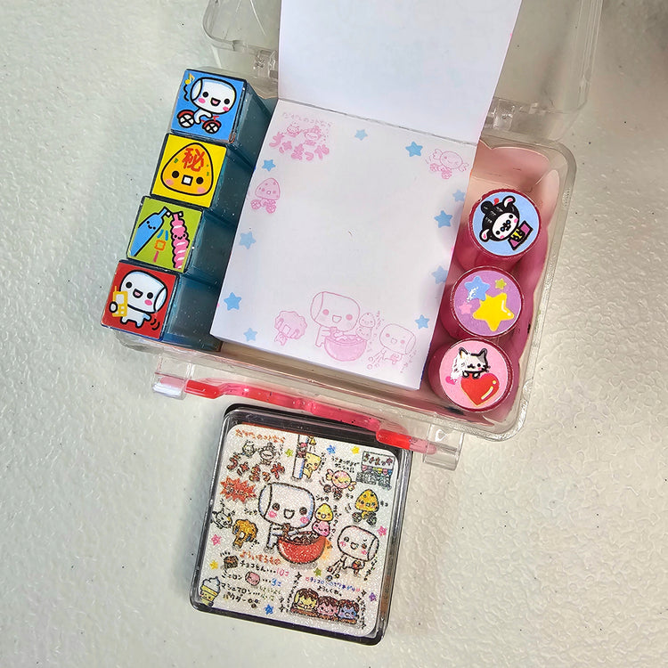 Marshmallow Kawaii Stamp set stampers Japan Retro Collectible Gifts Planner Used