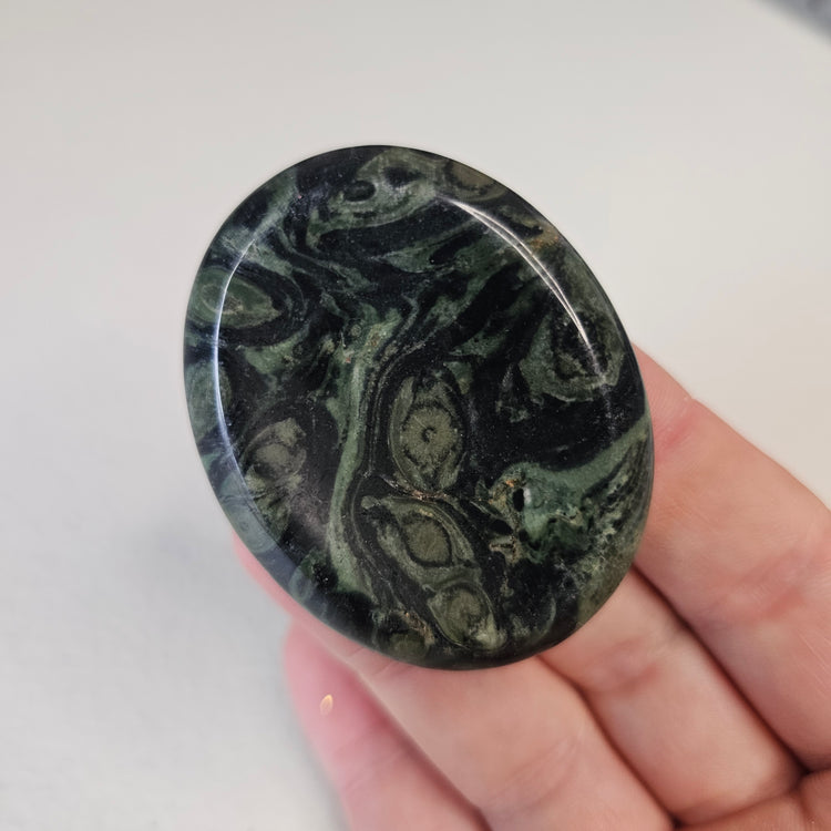 Kambaba Jasper Stone Worry Pocket Stone Crystals Stones BONUS INFO CARD Gifts