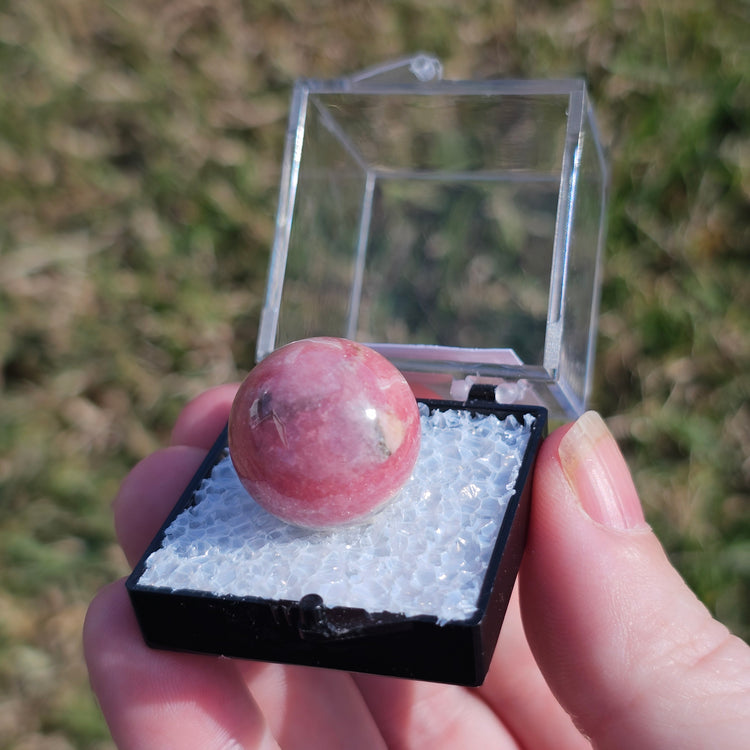 Rhodocrosite Crystals Minerals Thumbnails Natural Specimen Collectible