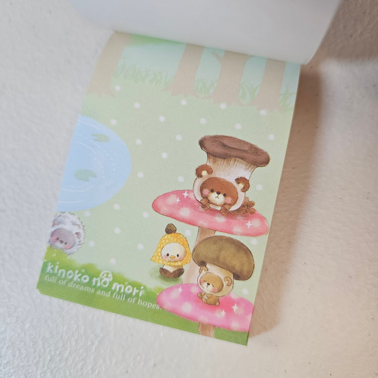 Kinoko no mori Kawaii Mini Memo Pad Kawaii Stationery Collectible Gifts