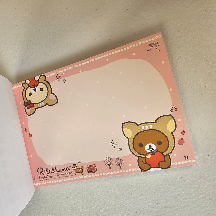 Rilakkuma Large Memo Pad Sticker Page Kawaii Stationery Notepad Collectible Used