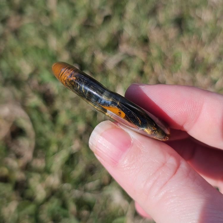 Tiger's Eye Worry Pocket Stone BONUS Info Card Gifts