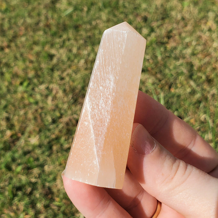 Peach Selenite Crystals Minerals Stones Natural Specimen Collectible