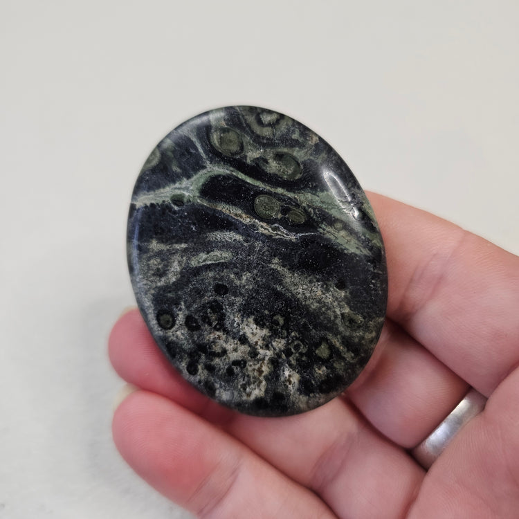 Kambaba Jasper Stone Worry Pocket Stone Crystals Stones BONUS INFO CARD Gifts