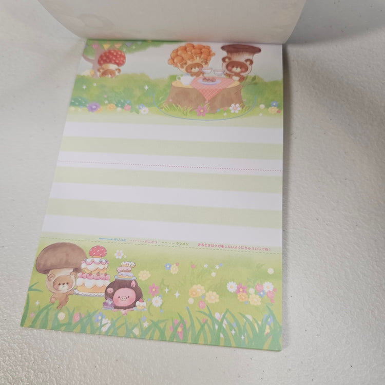 Kinoko no mori Large Memo Pad Crux Kawaii Stationery Notepad
