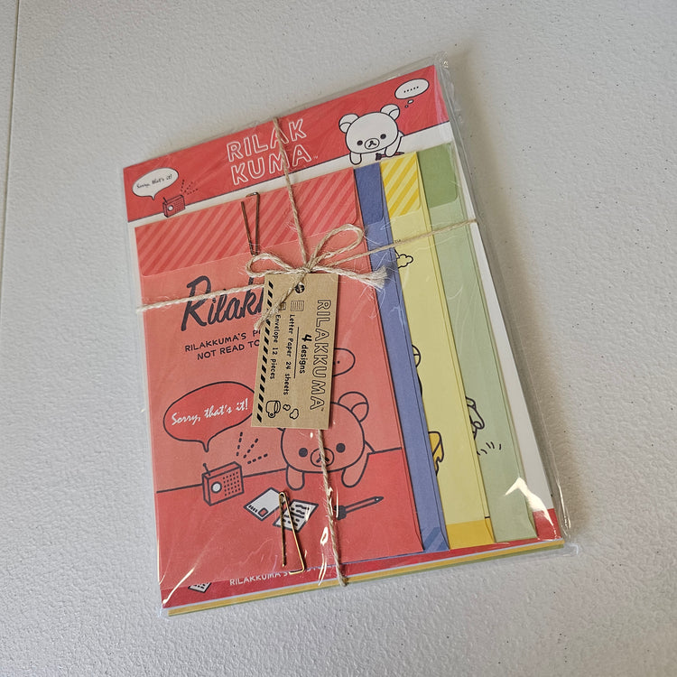 Rilakkuma Letterset stationery Set Kawaii Japan Mail Letter Writing Collectible Gifts