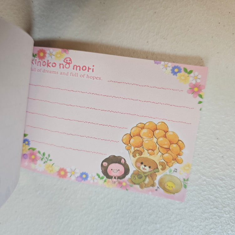 Kinoko no mori Kawaii Mini Memo Pad Kawaii Stationery Collectible Gifts
