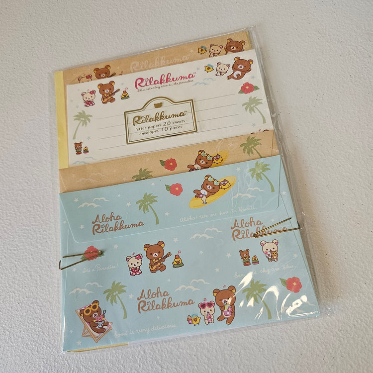 Rilakkuma San-x Letterset stationery Set Kawaii Japan Mail Letter Writing Collectible Gifts