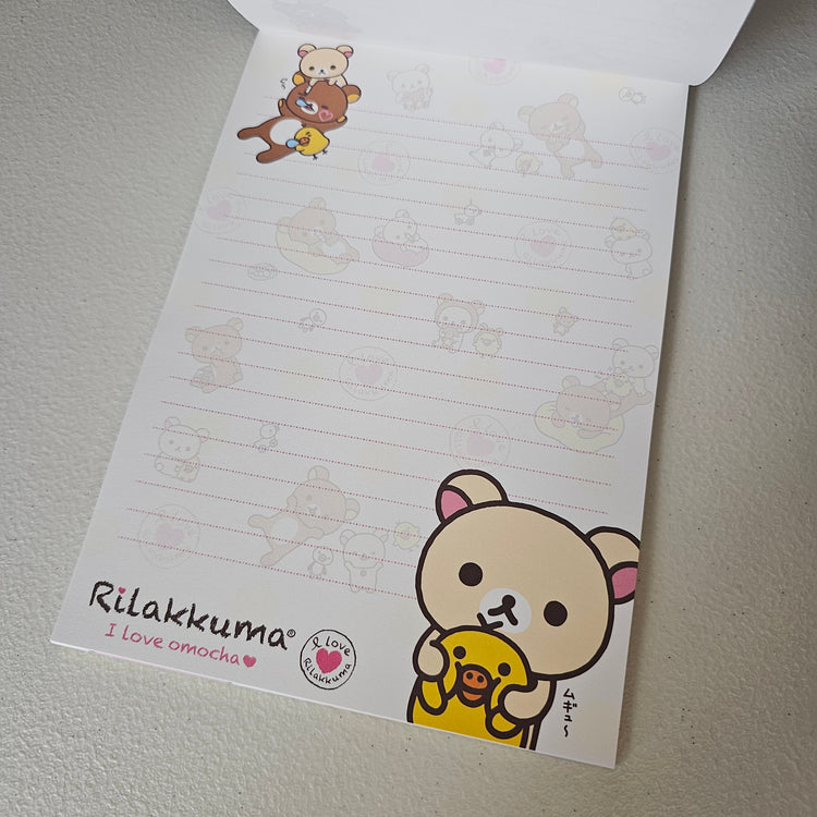 San-x Rilakkuma Large Letter Pad Kawaii Japan Stationery Collectible Gifts