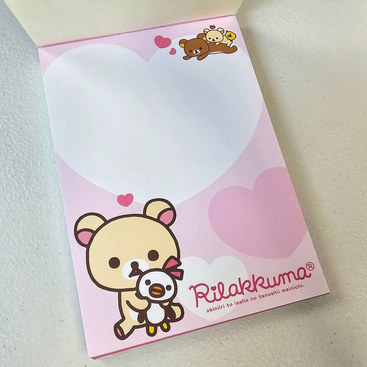 Rilakkuma Large Memo Pad Sticker Page Kawaii Stationery Notepad Collectible Used
