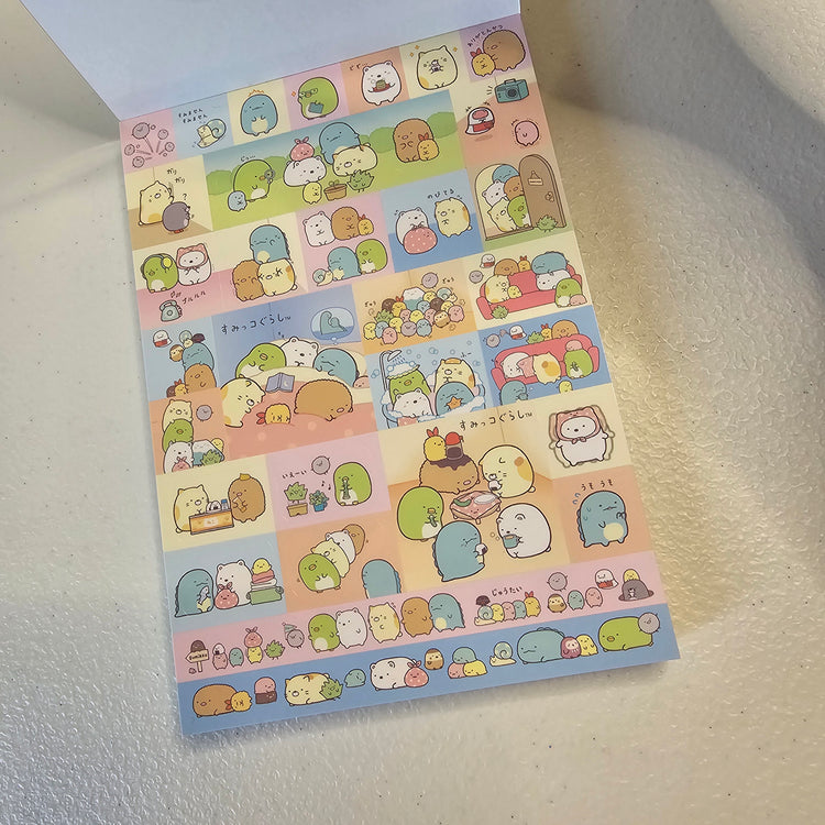 San-x Sumikko Gurashi Large Memo Pad Sticker Page Kawaii Japan