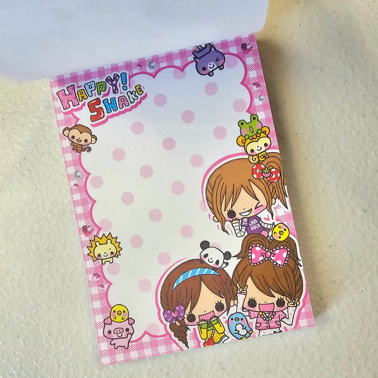 Happy Shake Kawaii Girls Mini Memo Pad Stationery Collectible Gifts