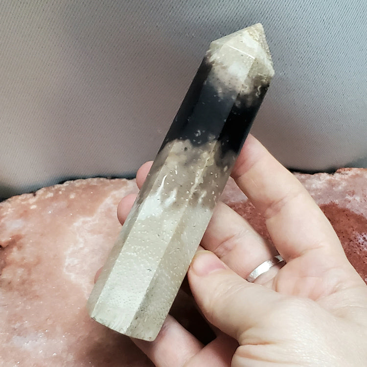 Fossilized Palm Root Generator Tower Chalcedony Indonesia Crystals C