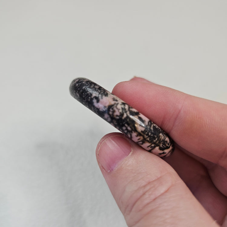 Rhodonite Beautiful Worry Pocket Stone Crystals Mineral BONUS Info Card Gifts