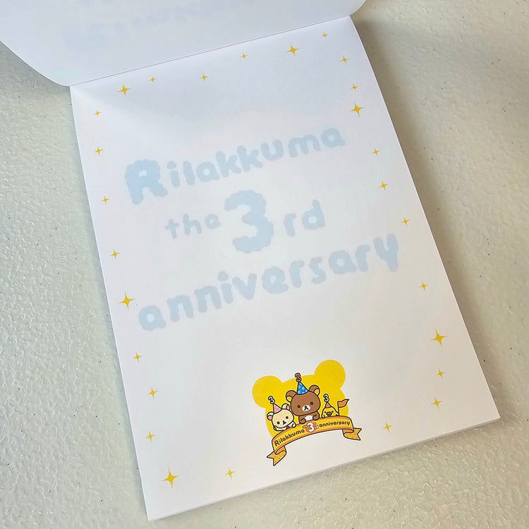 Rilakkuma Large Memo Pad Kawaii Stationery Notepad Collectible Used