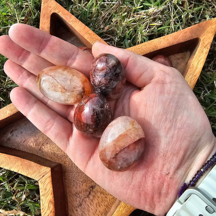 Tumbled Fire Quartz Stones 0.47 lb Crystals Collectible Healing Reiki Metaphysical LOT