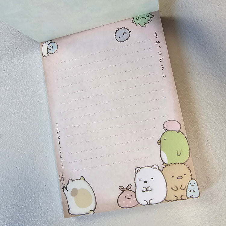 Sumikko Gurashi Memo Pad Sticker Sheet Kawaii Stationery Collectible Gifts Used