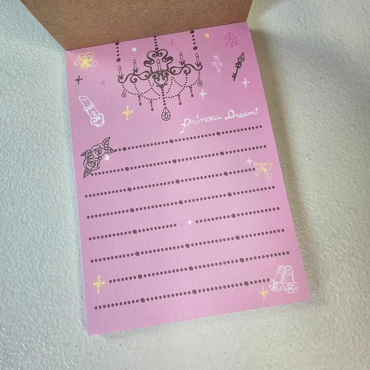 Princess Dream Large Memo Pad Sticker Page Kawaii Stationery Notepad Collectible