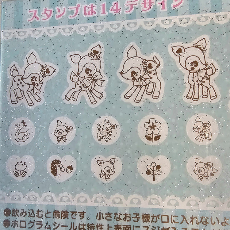 Hummingmint Kawaii Stamp set stampers Japan Retro Collectible Gifts Planner Used Deadstock