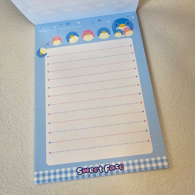 Sweet Face Large Memo Pad Kawaii Stationery Notepad Collectible