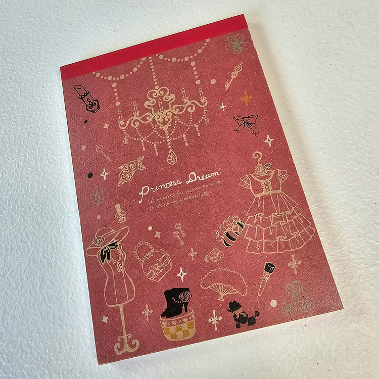 Princess Dream Large Memo Pad Sticker Page Kawaii Stationery Notepad Collectible