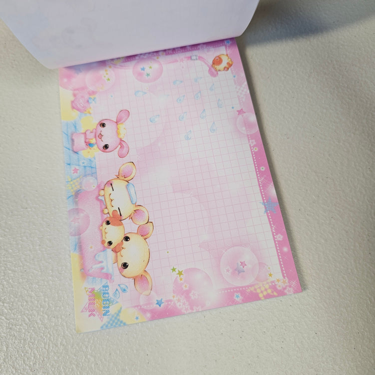 Robin Milk Large Memo Pad Sticker Page Kawaii Stationery Notepad Used