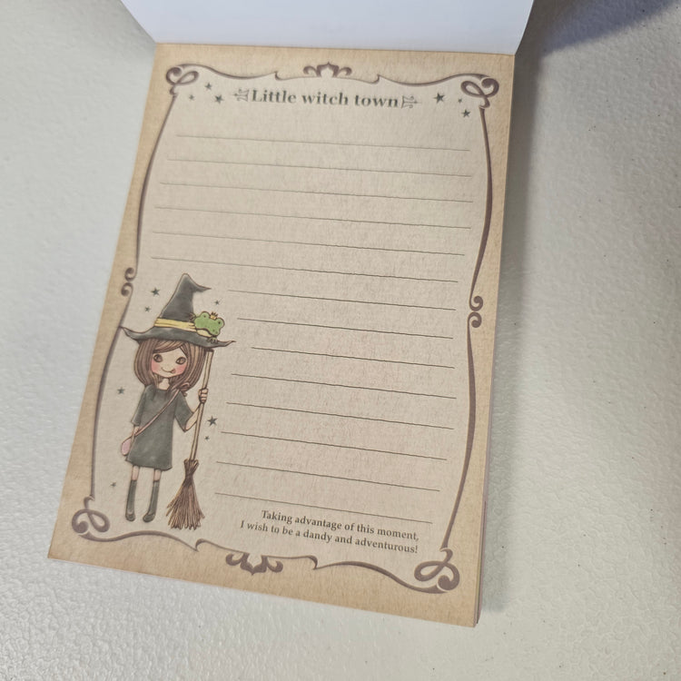 Little Witch Town Large Memo Pad Kawaii Stationery Notepad Used