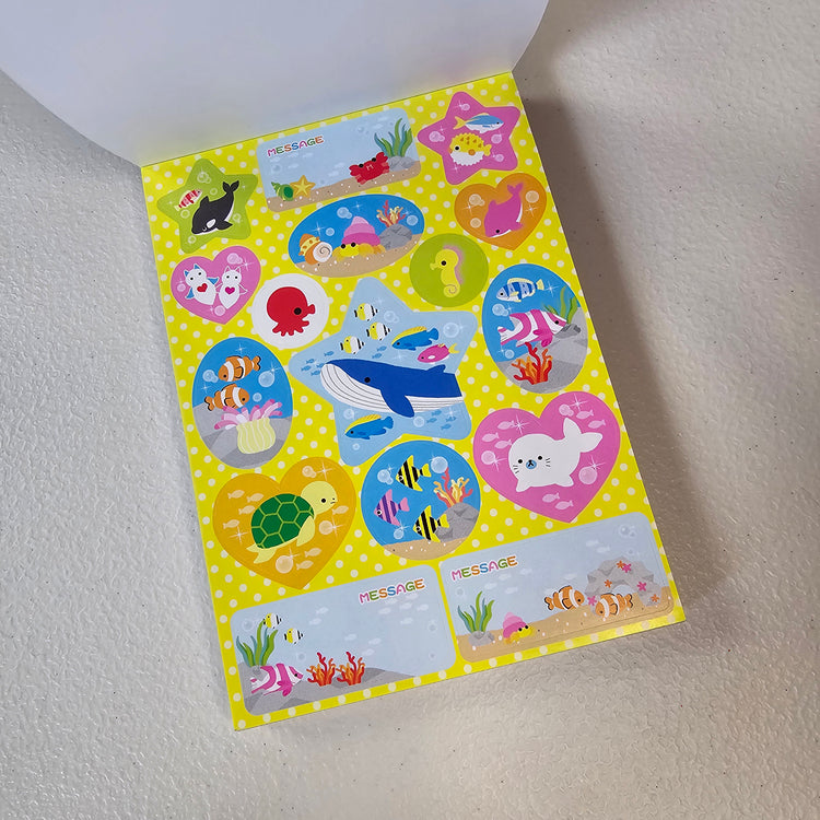 Ocean Large Memo Pad Sticker Page Kawaii Stationery Notepad Collectible