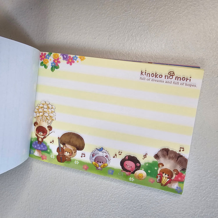 Kinoko No Mori Large Memo Pad Sticker Page Kawaii Stationery Notepad Used