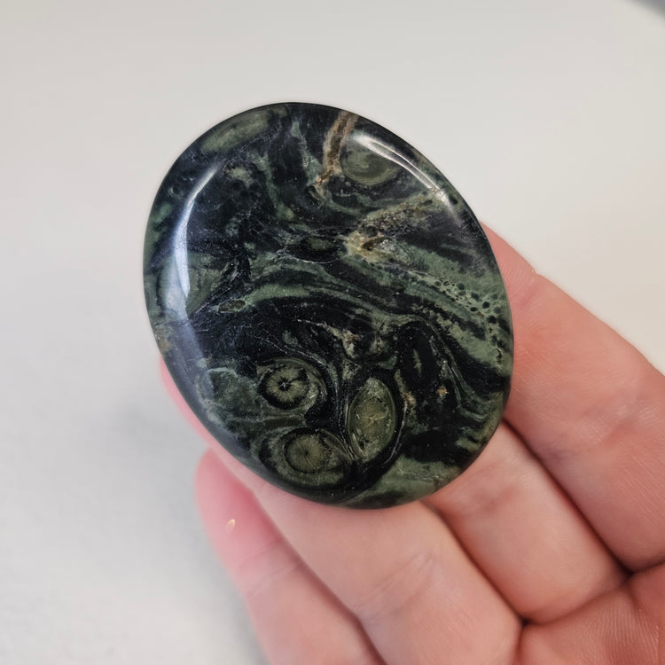 Kambaba Jasper Stone Worry Pocket Stone Crystals Stones BONUS INFO CARD Gifts