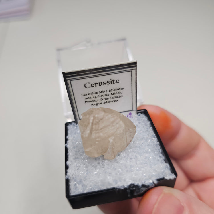 Cerussite Crystals Minerals Thumbnails Natural Specimen Collectible