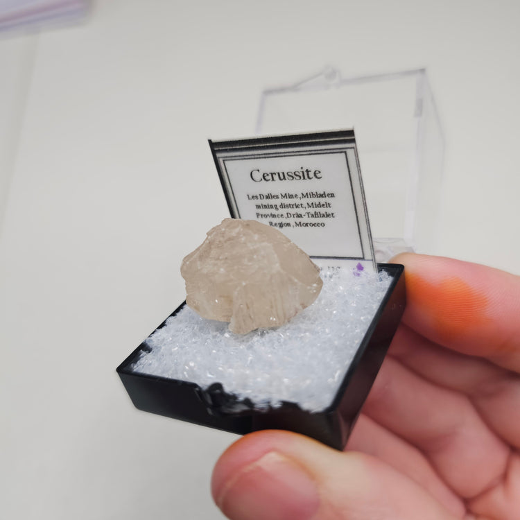 Cerussite Crystals Minerals Thumbnails Natural Specimen Collectible