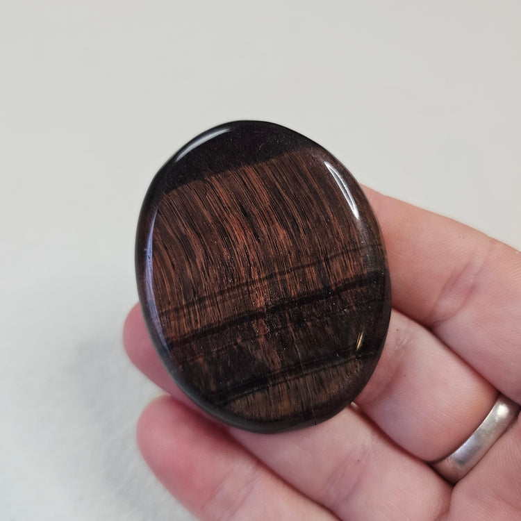 Red Tiger's Eye Worry Pocket Stone Crystals BONUS INFO CARD Gifts