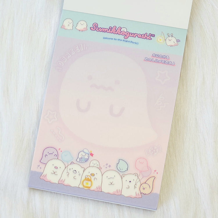 San-x Sumikko Gurashi Obake Ghost Halloween Large Memo Pad Kawaii Stationery Notepad