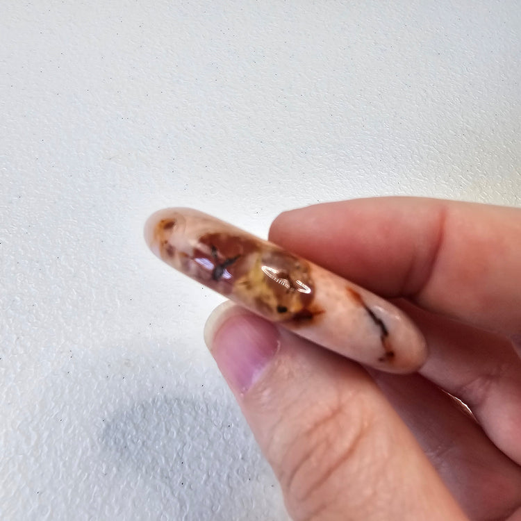 Fire Agate Worry Pocket Stone Crystals Stones BONUS INFO CARD Gifts