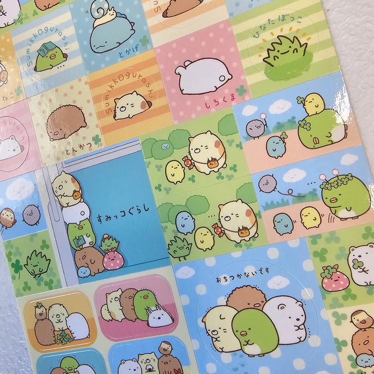 Sumikko Gurashi Sticker Sheet Kawaii Stationery Collectible Gifts