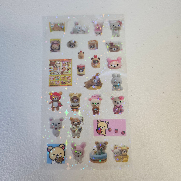 Rilakkuma Kawaii Stickers Sticker Sheet LOT (5) Kawaii Japan