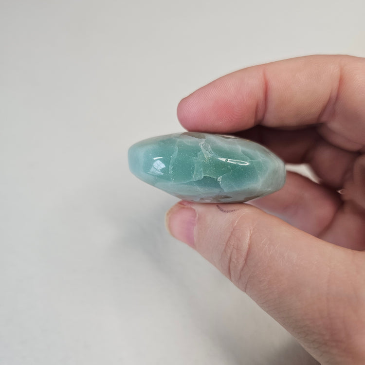 Green Flower Agate Palm Pocket Stone Crystals Minerals Stones Natural Metaphysical Nature Reiki Sugary Collectible