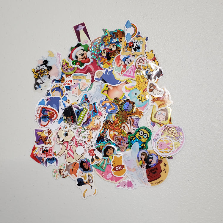 Cartoon Character Kawaii Sticker Flakes 100 Lot Sack Gifts Collectible Japan