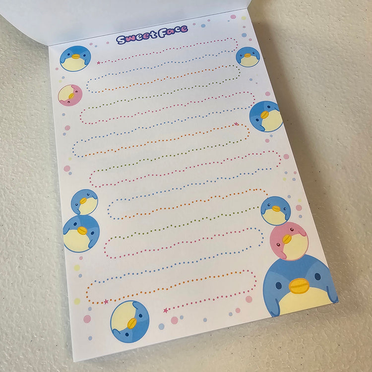 Sweet Face Large Memo Pad Kawaii Stationery Notepad Collectible