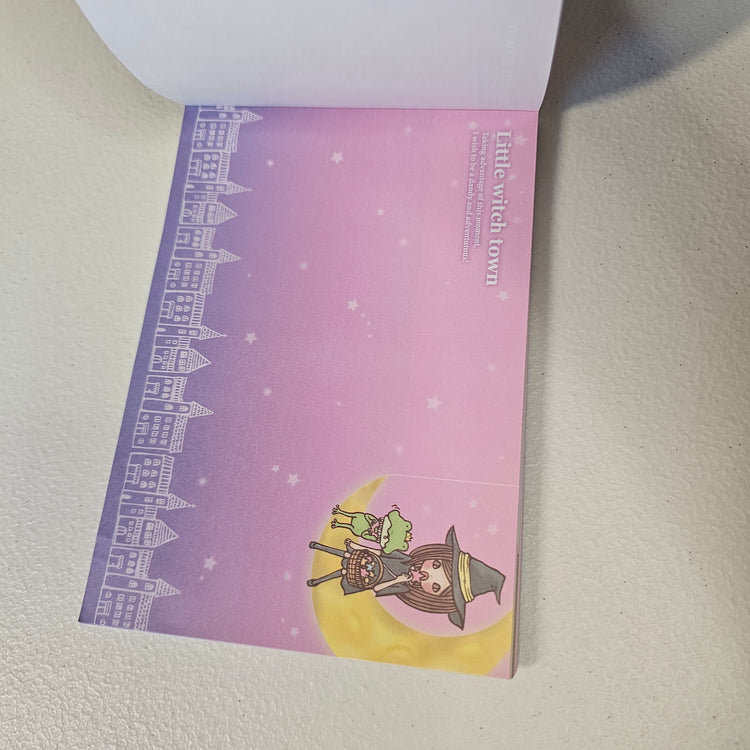 Little Witch Town Large Memo Pad Kawaii Stationery Notepad Used