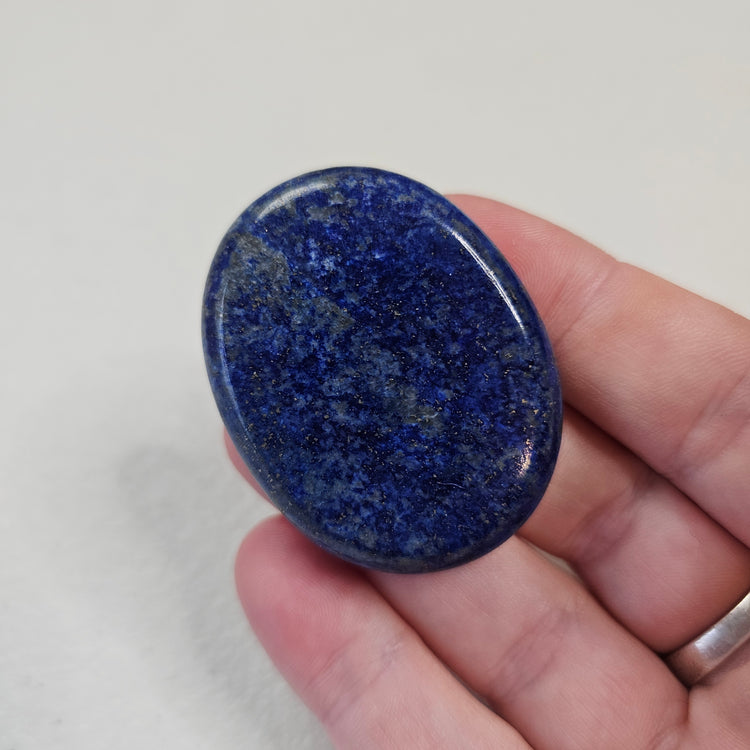 Lapis Lazuli Worry Pocket Stone Pyrite Crystal BONUS Info Card Gifts