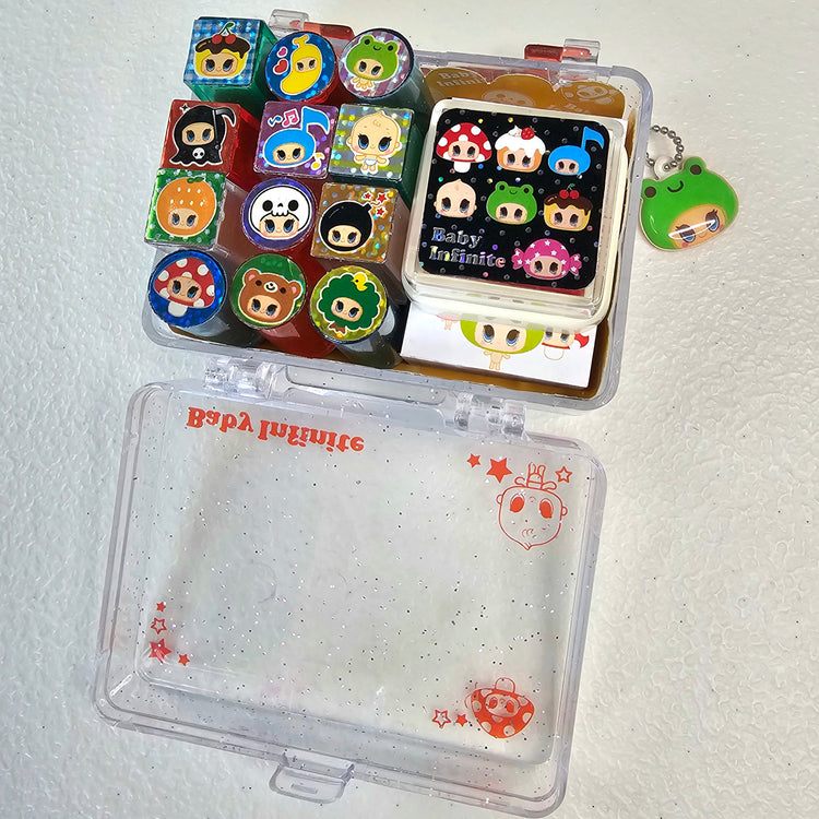 Baby Infinite Kawaii Stamp set stampers Japan Retro Collectible Gifts Planner Used