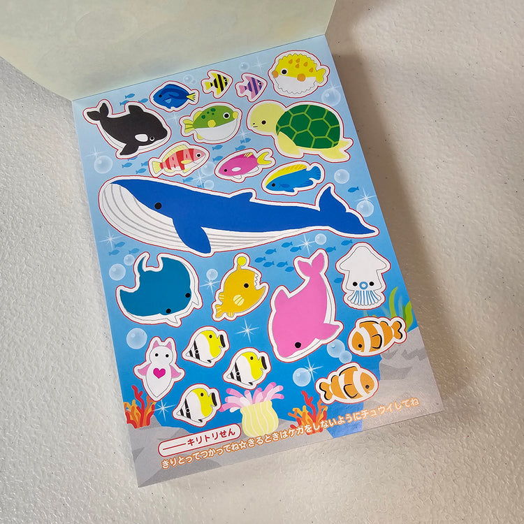 Ocean Large Memo Pad Sticker Page Kawaii Stationery Notepad Collectible