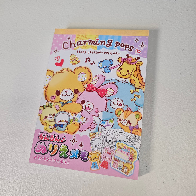 Charming Pops Large Memo Pad Sticker Page Kawaii Stationery Notepad